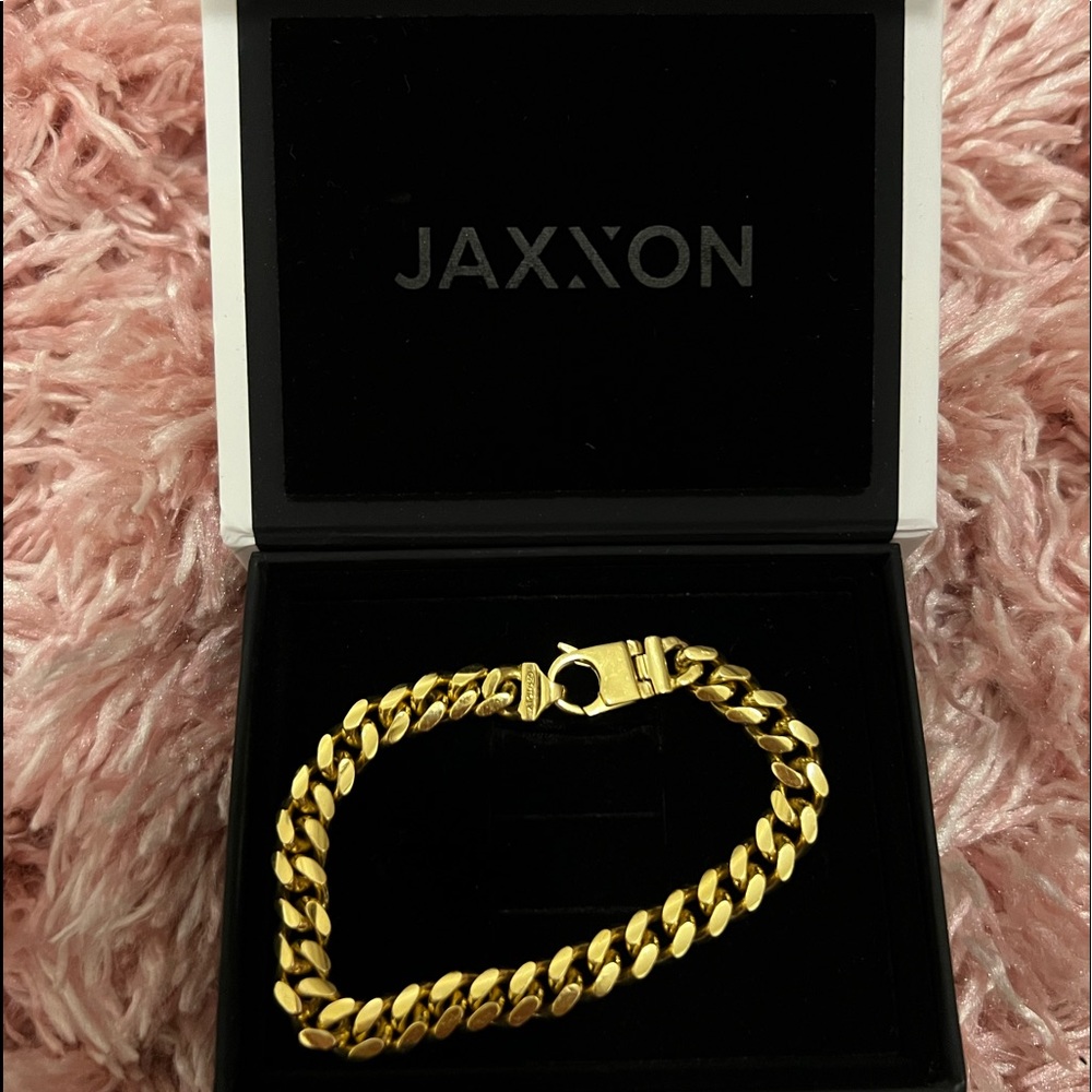 JAXXON Mens Cuban Link Bracelet